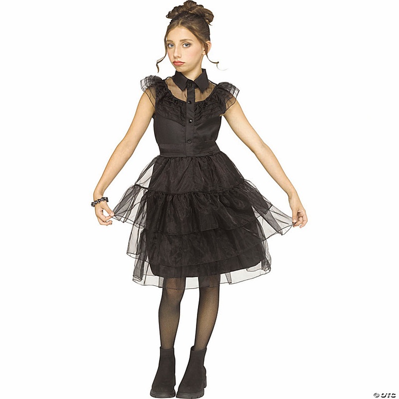 Girls Black Polyester Gothic Beauty Costume