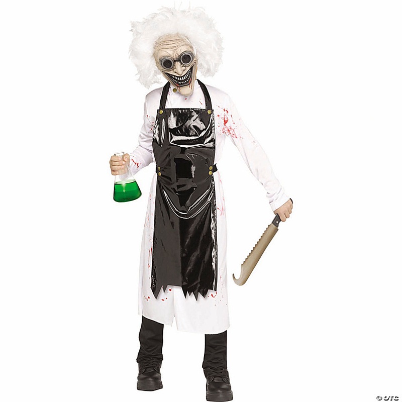 Kids Polyester Mad Scientist Costume with Mask