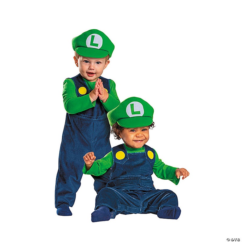 Baby Posh Super Mario Bros. Luigi Jumpsuit Costume