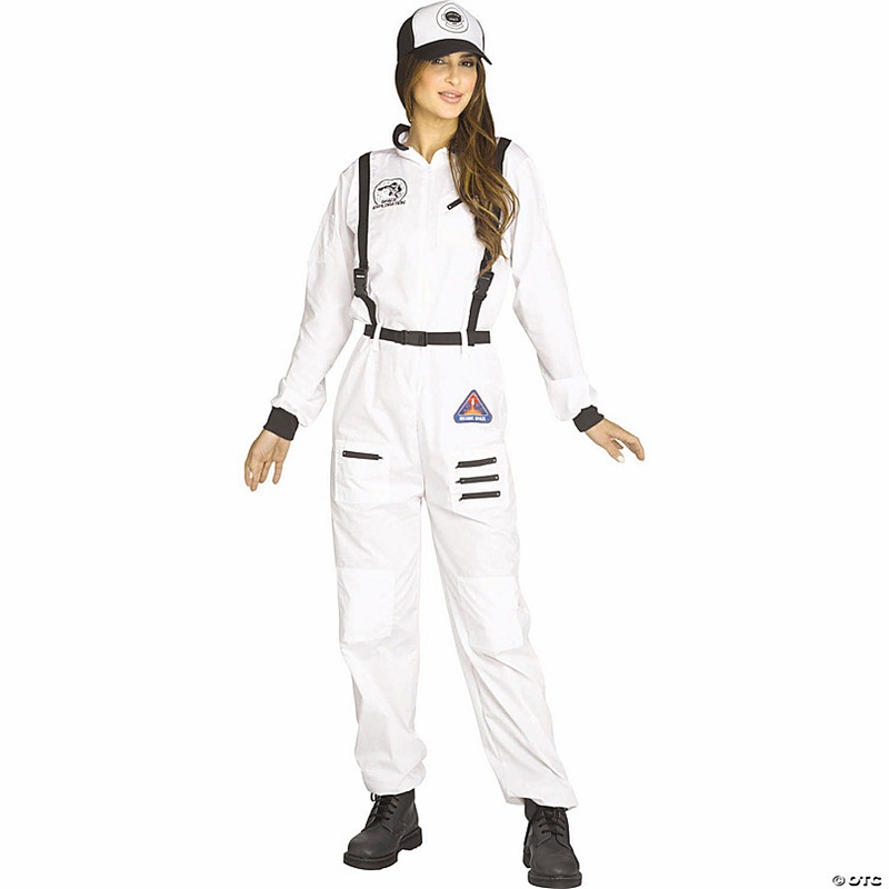 Womens Black & White Jumpsuit Astronaut Costume