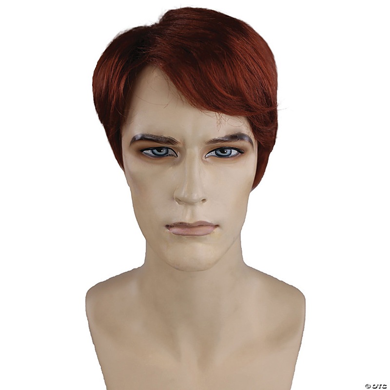 Men's Sideswept Medium-Length Wig with Side Part