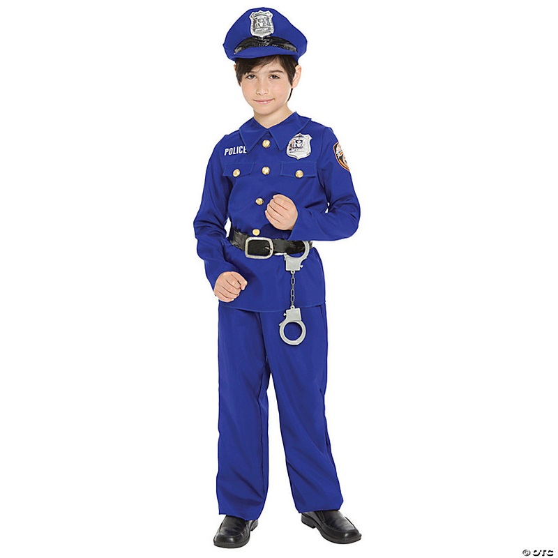 Kids Blue Police Officer Costume