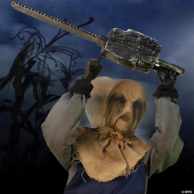 45 Seated Animated Chainsaw Greeter Prop