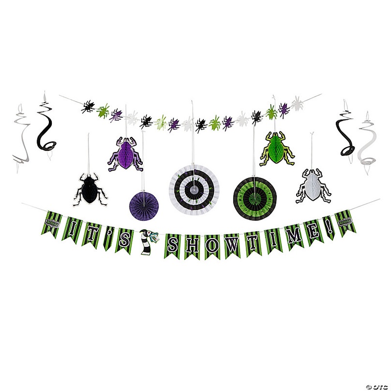 Beetlejuice Party Its Showtime Multicolor Hanging Decorations Kit - 16 Pc.