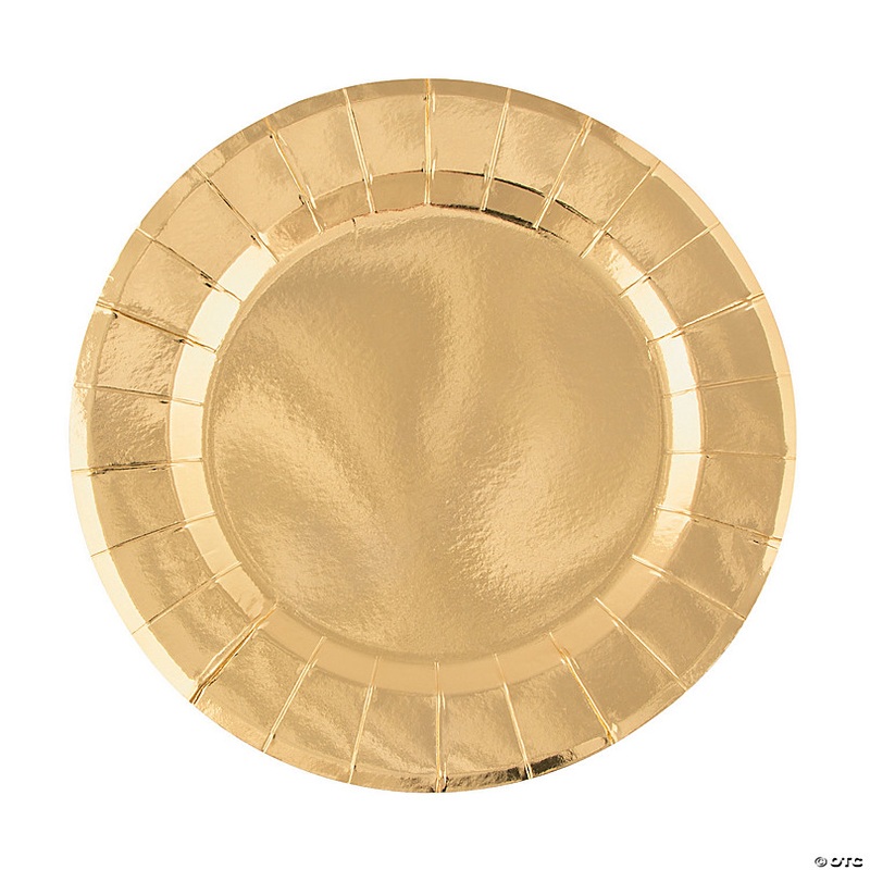 Gold Paper Chargers - 25 Ct.