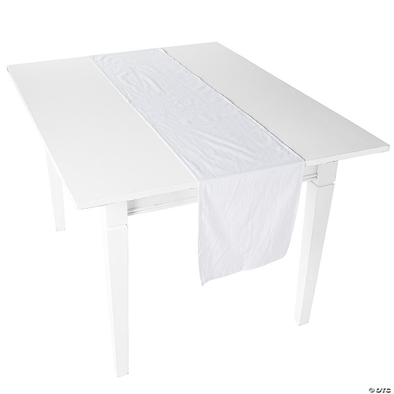 White Gauze Table Runners - 3 Pc.