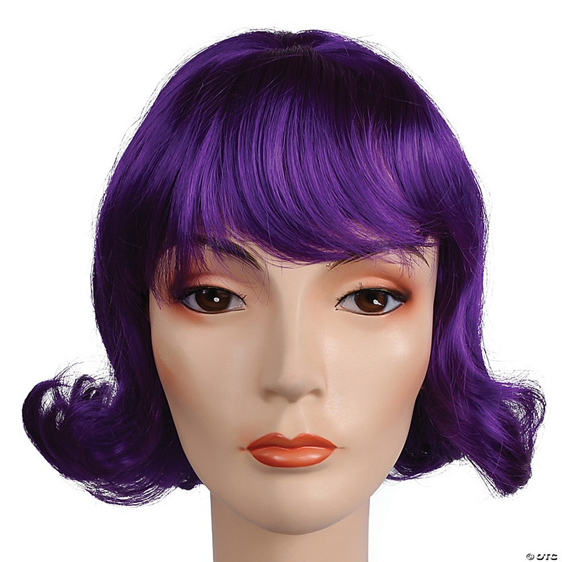 Women's 60s Short-Haired Flip Wig with Bangs