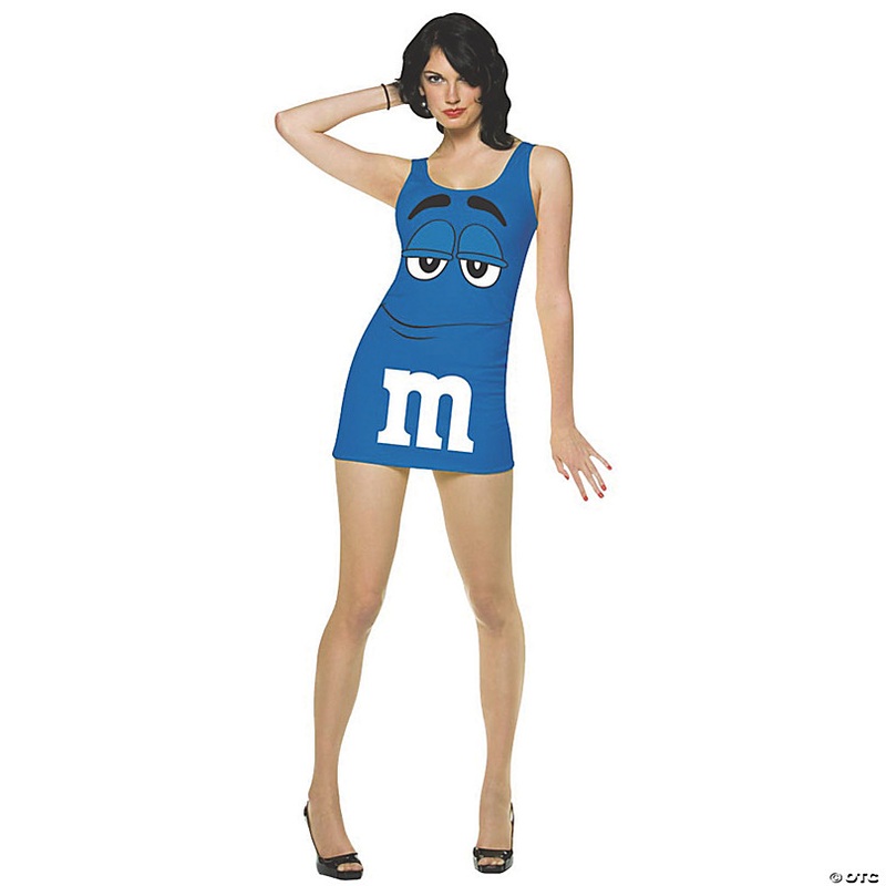 Womens Blue M&Ms Tank Dress Costume