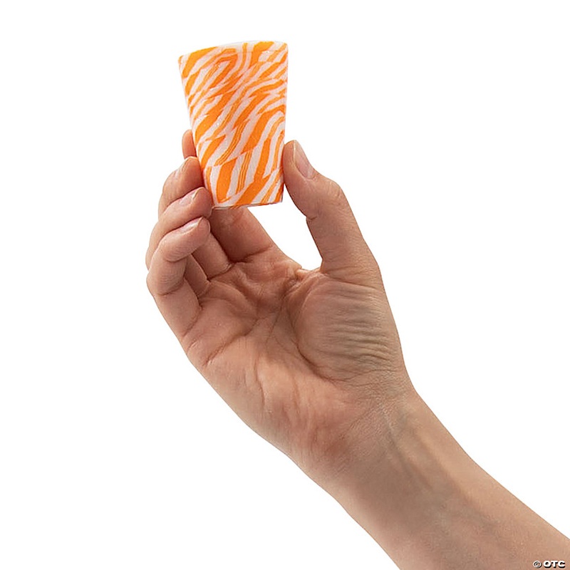 2 1/4 Orange & White Orange Candy Edible Shot Glasses - 6 Pc.