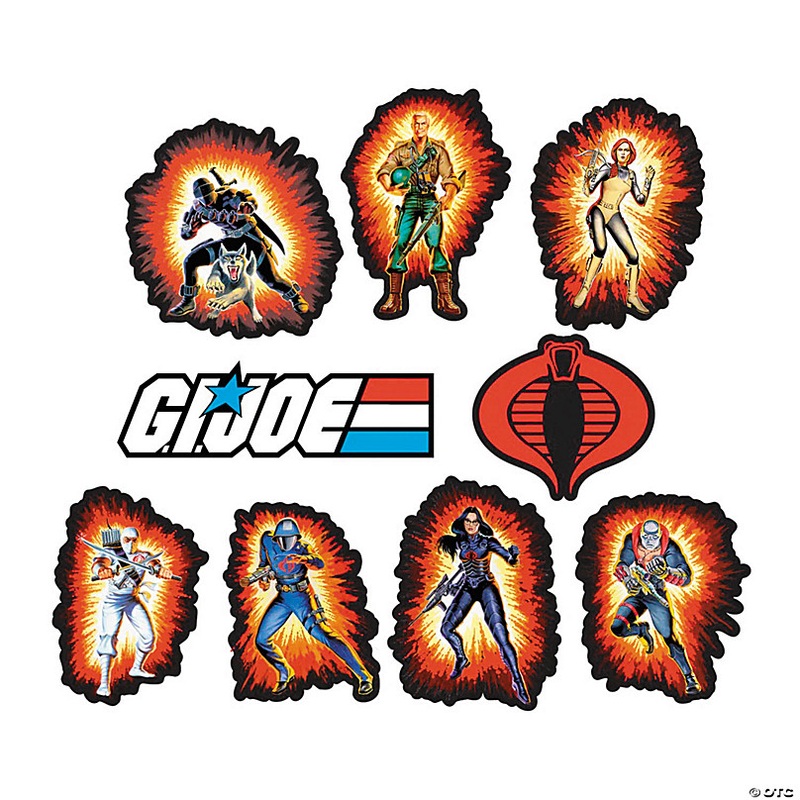8 Pc. G.I. Joe Characters & Logo Cutout Wall Decorations