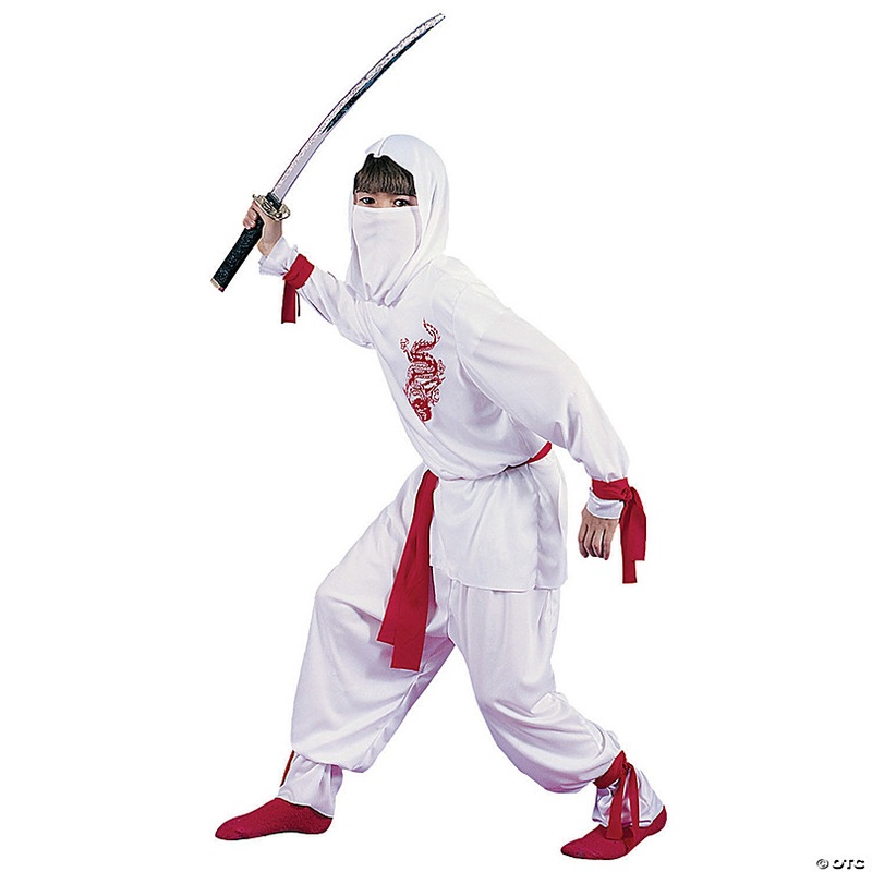 Boy's Deluxe White Ninja Costume