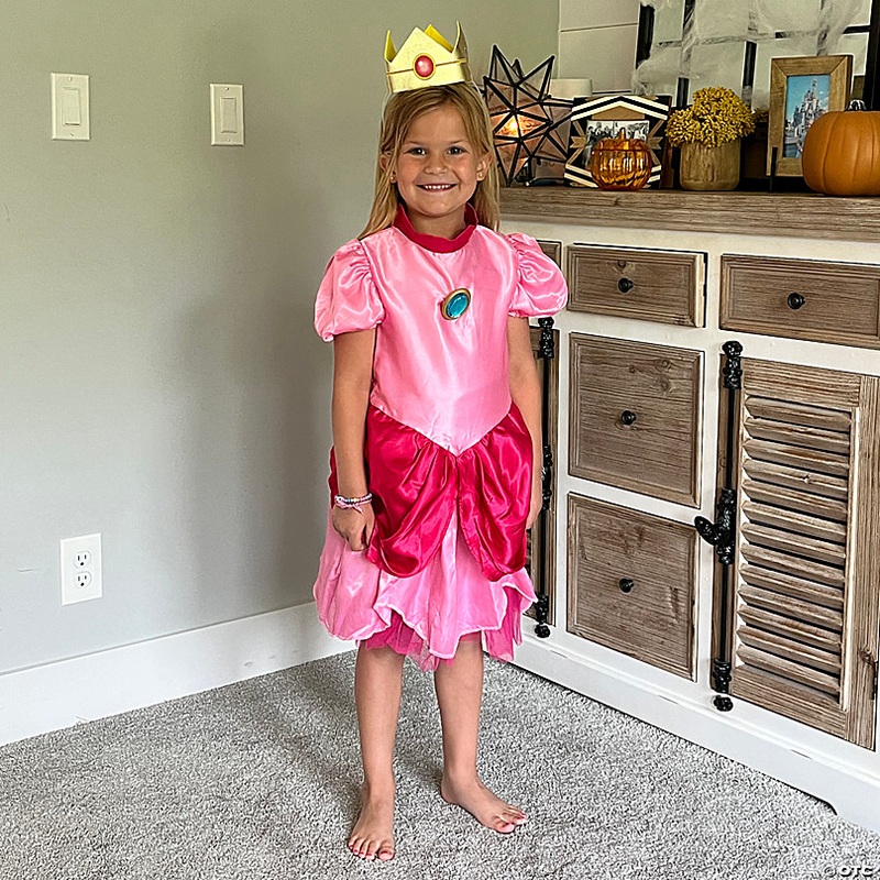 Girl's Deluxe Super Mario Bros. Princess Peach Costume