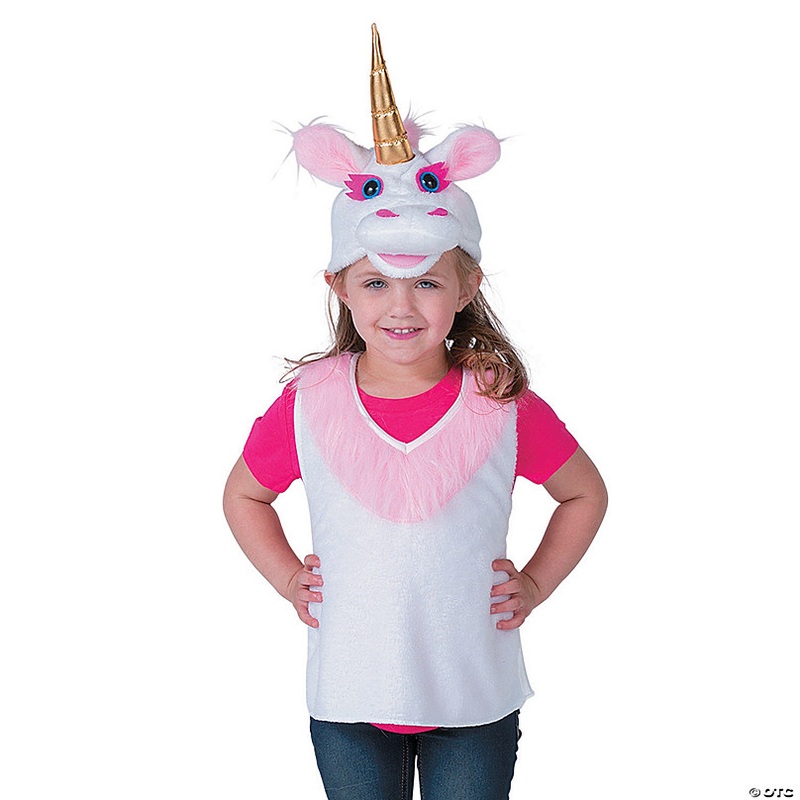 Girls Unicorn Vest & Hat Costume Set
