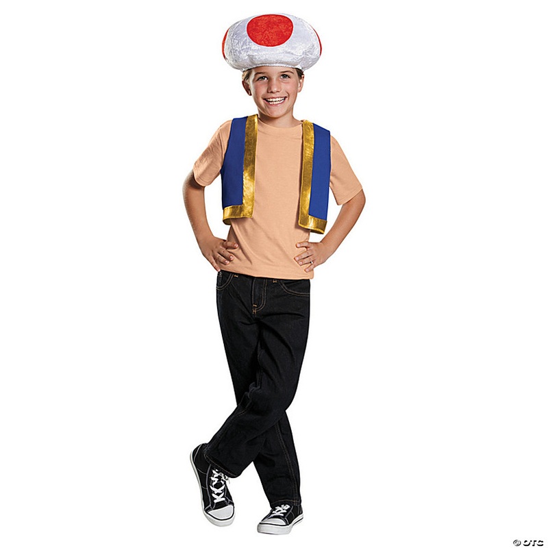 Kids Super Mario Bros. Toad Costume Kit - up to Size 8