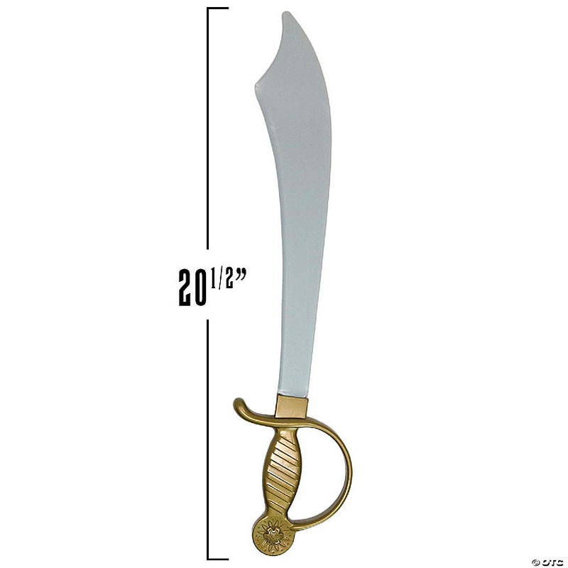 Skeleteen Fake Buccaneer Sword Prop - Plastic Pirate Sword Costume Accessories - 1 Piece