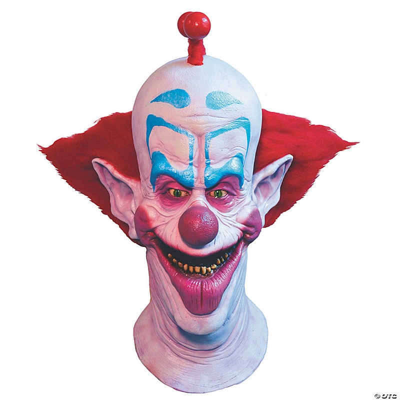 Adults Killer Klowns From Outer Space Slim Overhead Latex Mask with Hair - One Size