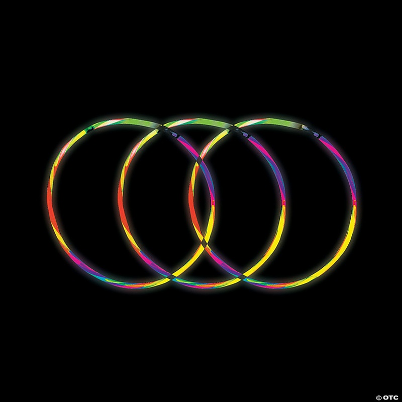 Bulk 50 Pc. Five-Color Glow Swizzle Necklaces