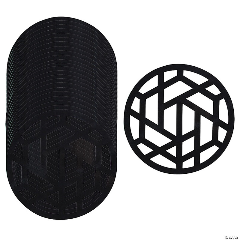 Bulk 96 Pc. Black Laser-Cut Charger Placemats