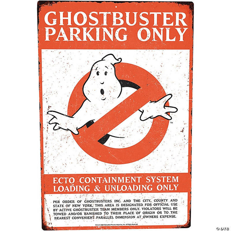 Ghostbusters Ghostbuster Parking Only Metal Sign