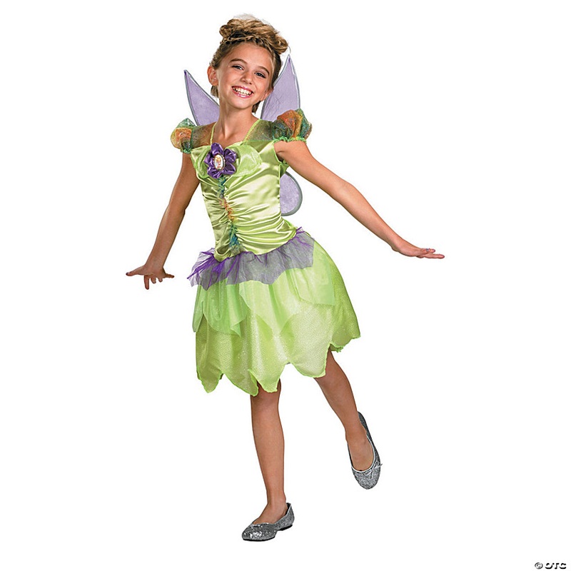 Girls Tinker Bell Rainbow Fairy Costume