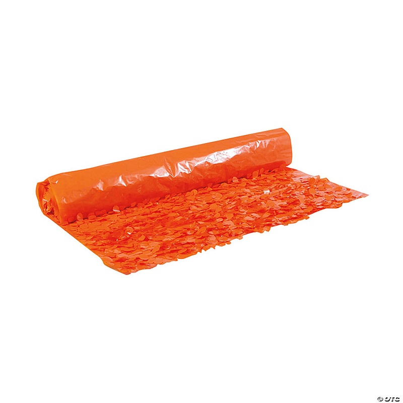 Orange Floral Sheeting Backdrop