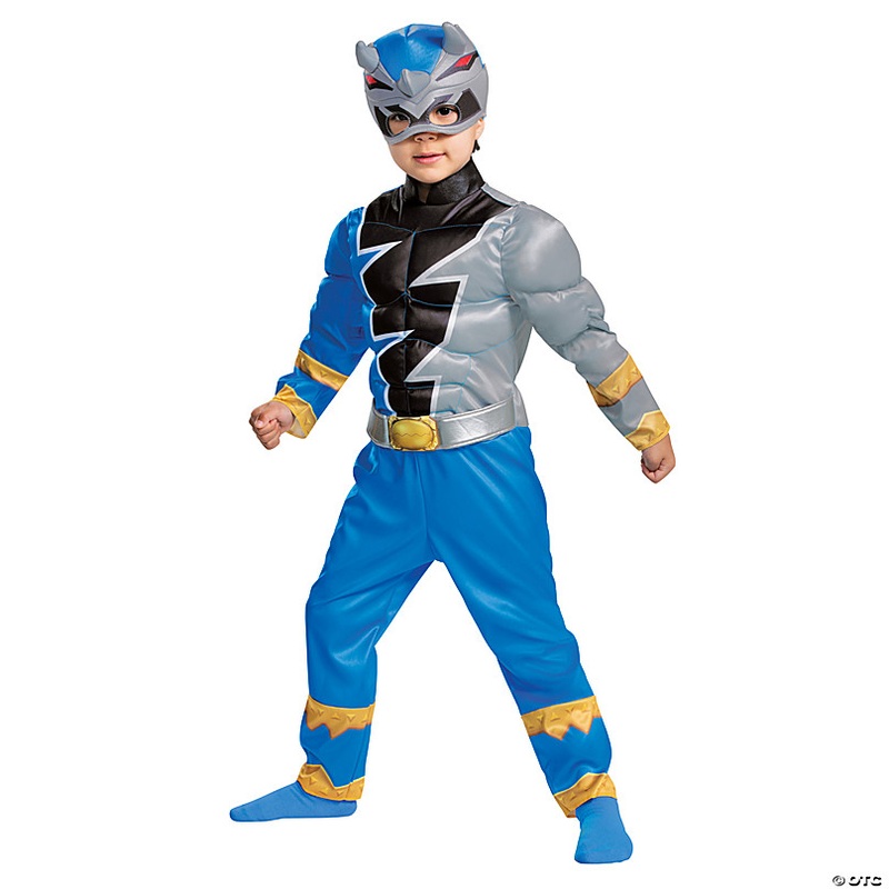 Toddler Muscle Power Rangers Dino Fury Blue Ranger Costume