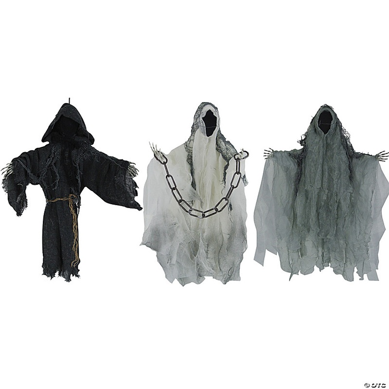 21 Hanging Faceless Reaper Decorations - Set of 3