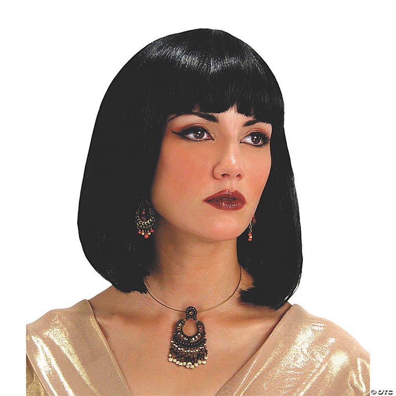 Black Bob with Bangs Egyptian Wig