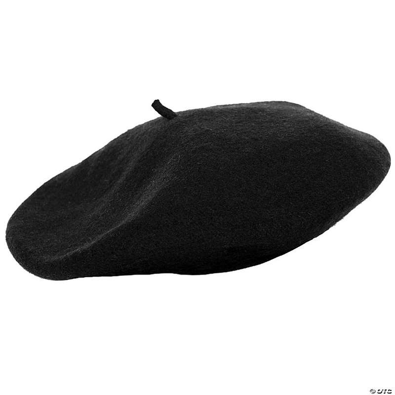 Black French Style Beret - Women's Classic Beret Hat For Casual Use - 1 Piece
