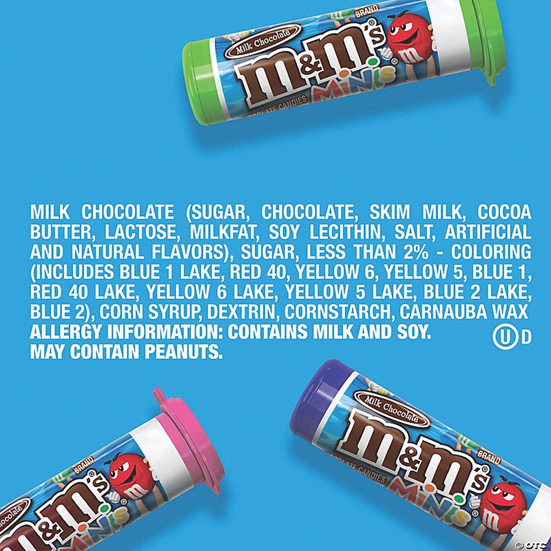 Bulk M&MS MINIS Milk Chocolate Candy, 1.08-Ounce Tubes (Pack of 24), 2 pack