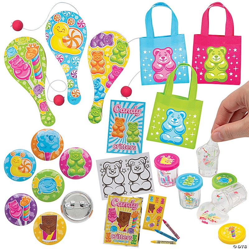 Candy Critters Party Favor Handout Bags for 12  132 Pc.