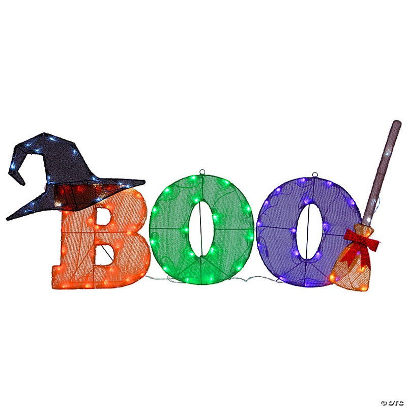 National Tree Company 23 in. BOO Sign with LED Lights