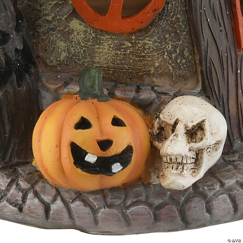National Tree Company 7 in. Black Hat Haunted House with LED Light
