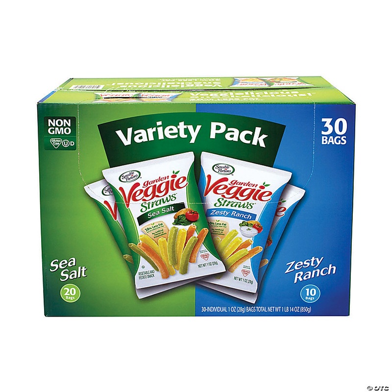 SENSIBLE PORTIONS Garden Veggie Straws Variety Pack - 30 Pieces