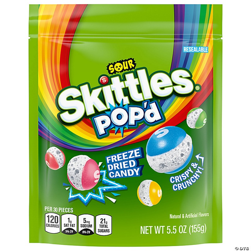 5.5 oz. Skittles POPd Sour Freeze-Dried Candy Bag