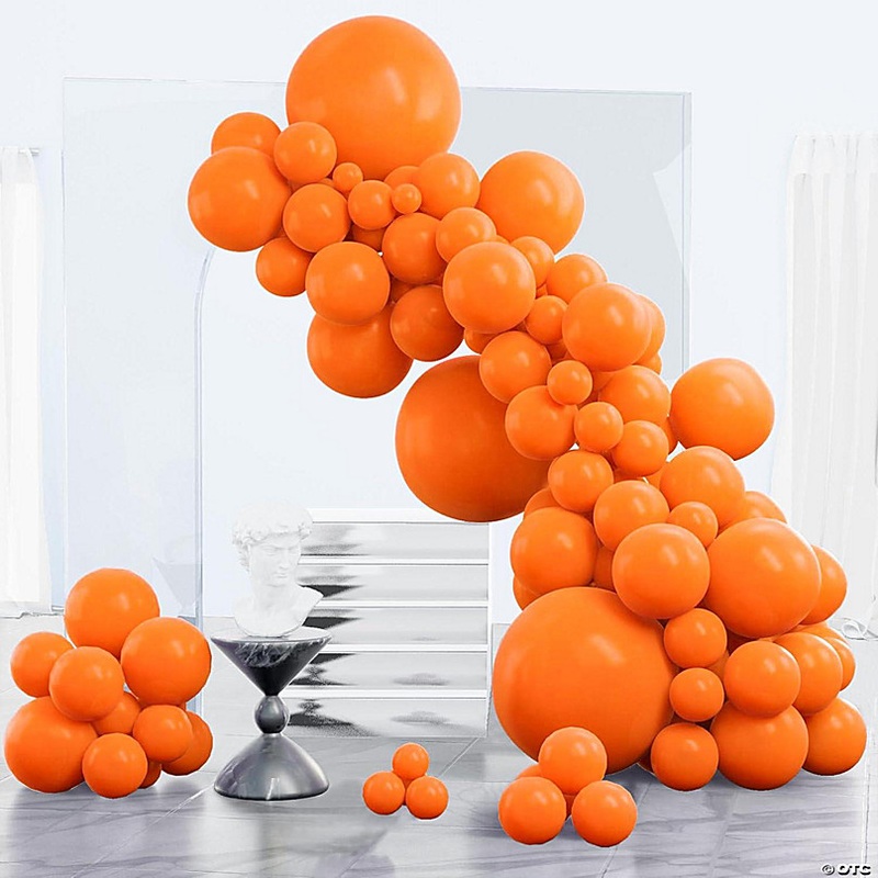 85pcs Tangerine Balloons Dark Orange Latex in Mixed Sizes for Garland or Arch Decor