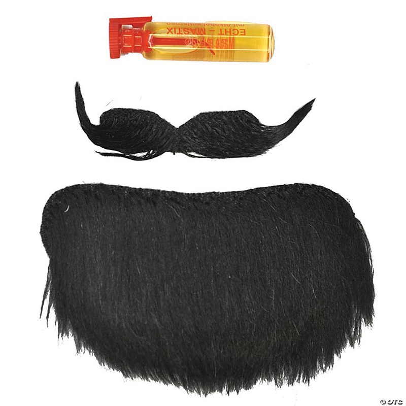 Amigo Black Mustache & Goatee Set
