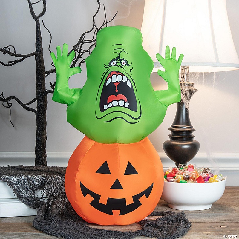 Gemmy Airdorable Airblown Slimer Ghostbusters  1.5 ft Tall  green