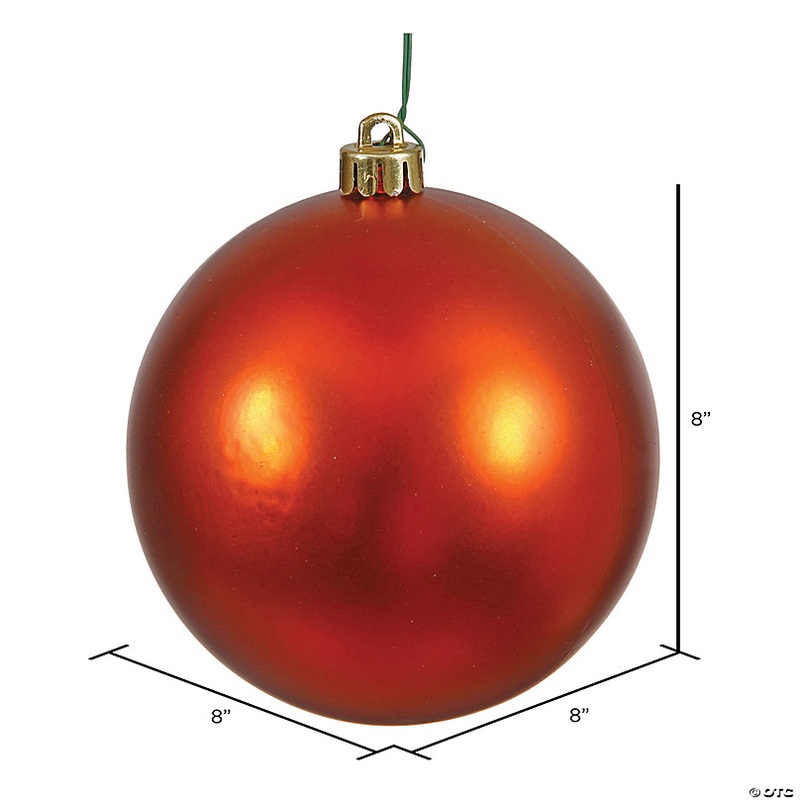 Vickerman 8 Burnished Orange Matte Ball Ornament