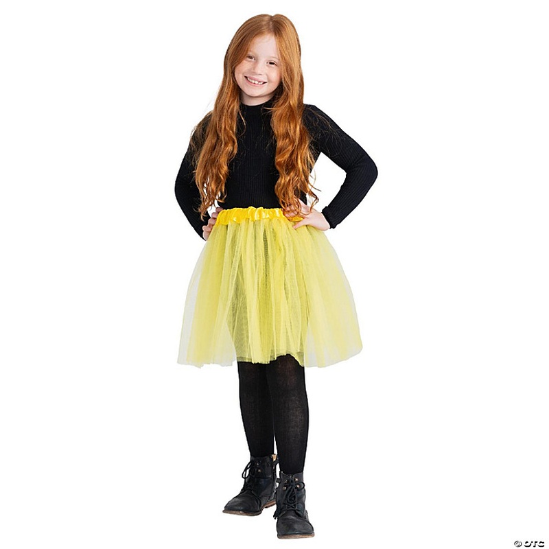 Yellow 4 Layered Tutu Skirt Costume