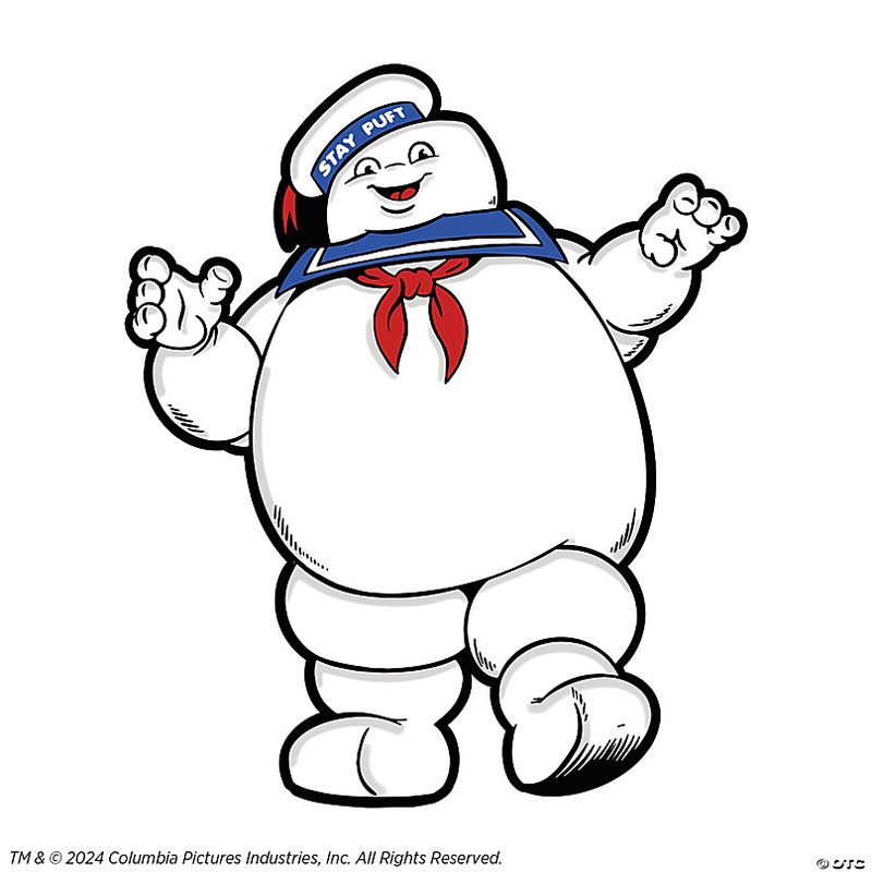 2 1/4 Ghostbusters Stay Puft Marshmallow Man Full-Color Enamel Pin