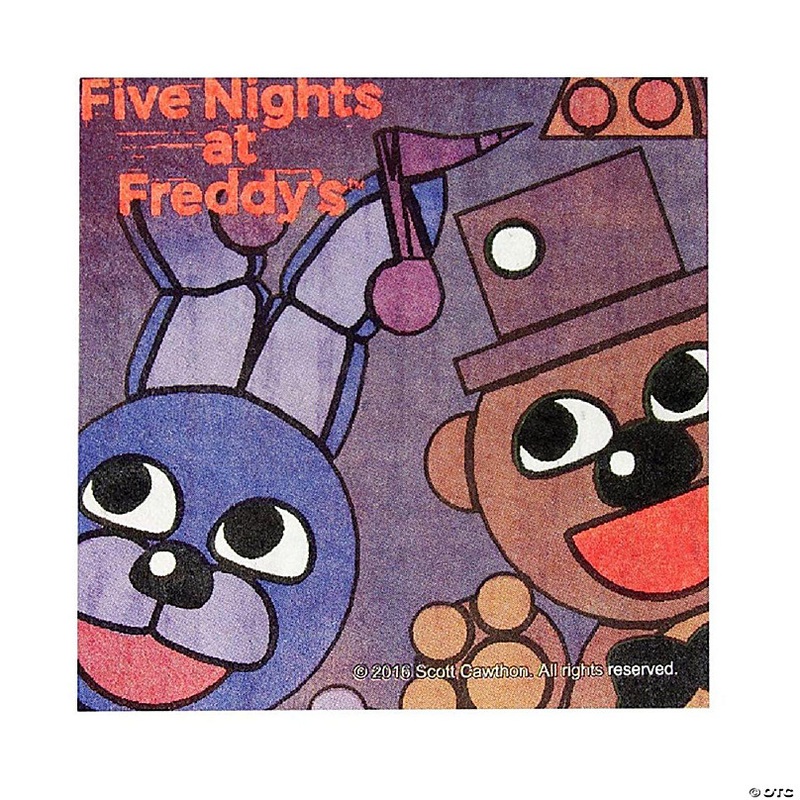 Five Nights at Freddy's 16 Count 10 Square Beverage Napkins