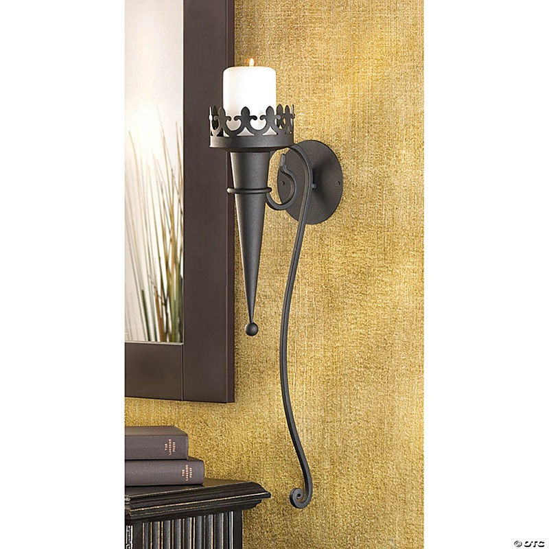 Gothic Candle Wall Sconce 18.75 Tall