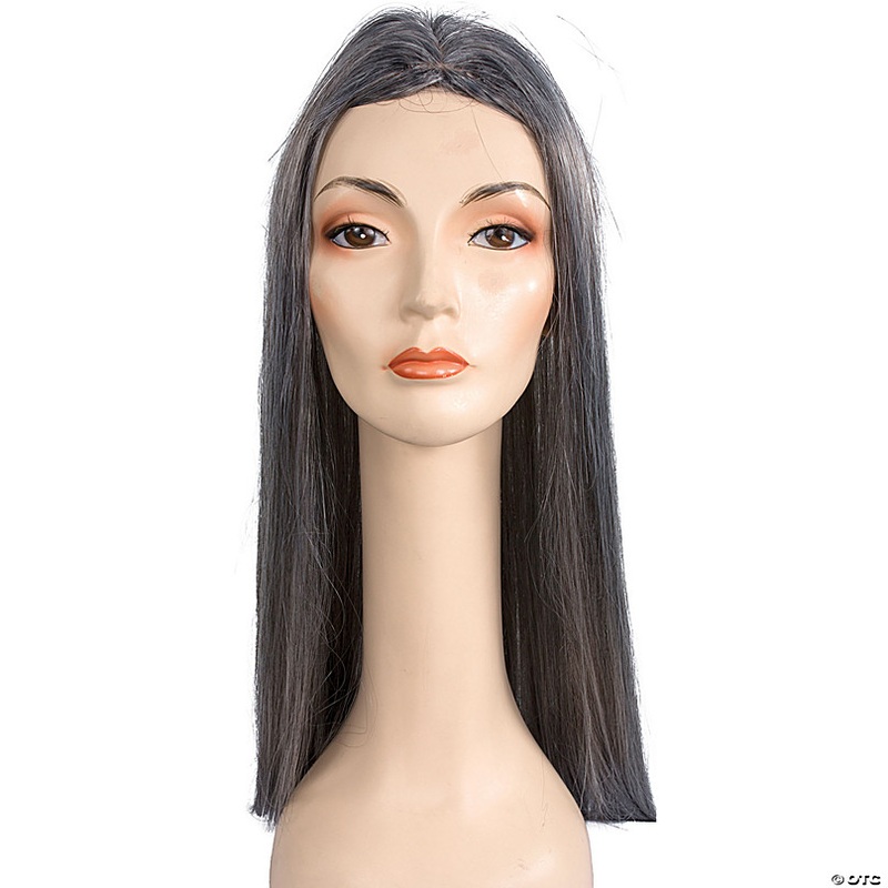 Women's Straight Long Wig B304A Dark Brown Gray 51