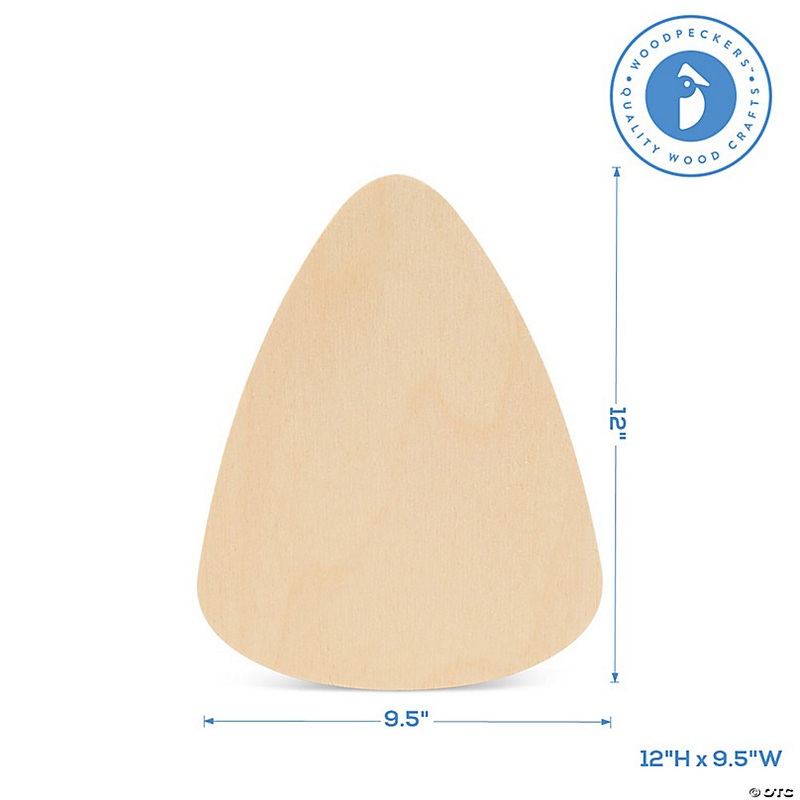 Woodpeckers Crafts, DIY Unfinished Wood 12 Candy Corn Cutouts, Pack of 12