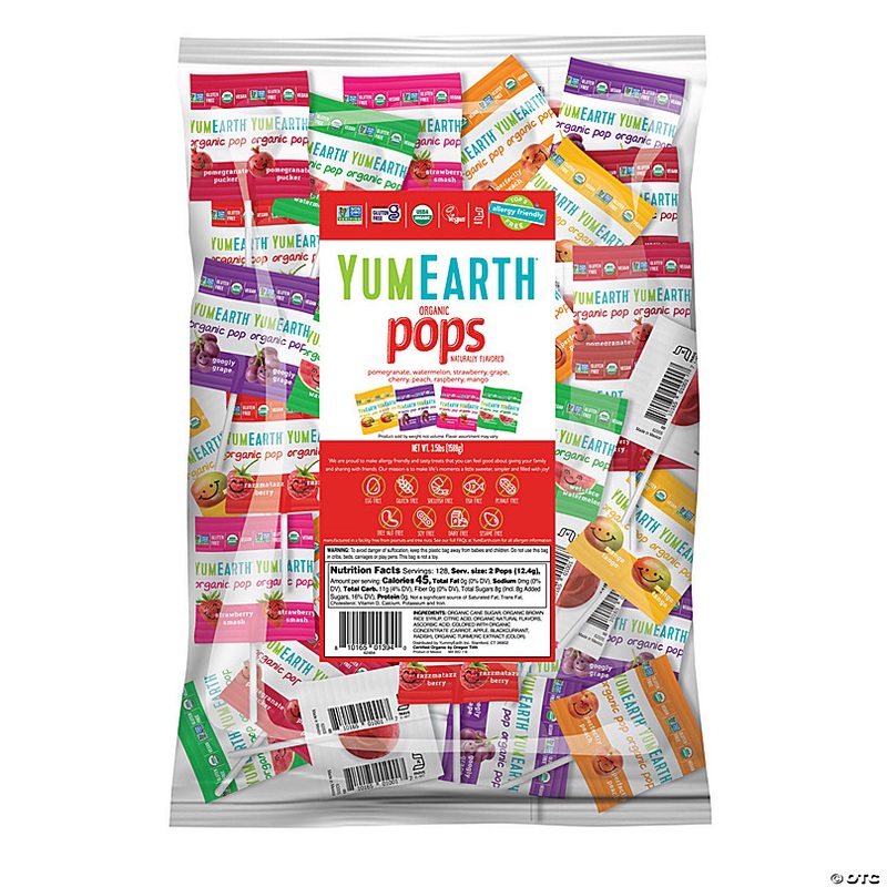 3.5 lbs. Bulk 250 Pc. YumEarth Organic Fruit Lollipops