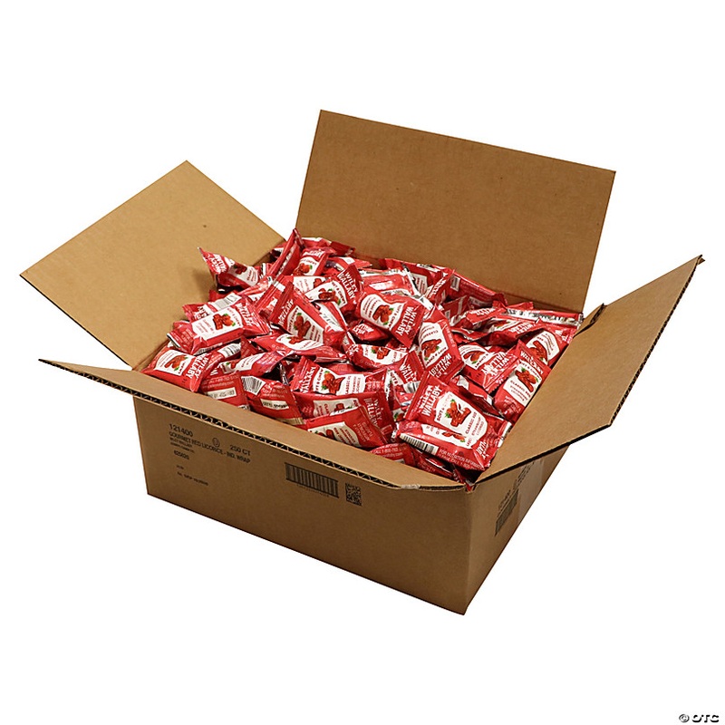 4.37 lbs. Bulk 250 Pc. Wiley Wallaby Classic Red Strawberry Licorice Packs