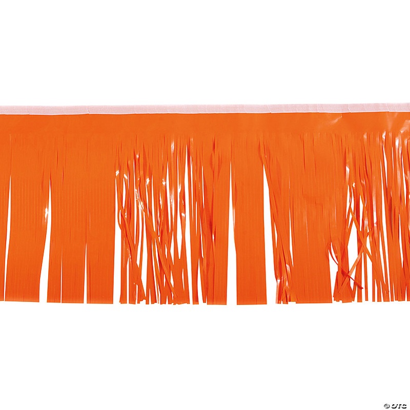 10 ft. x 15 Orange Vinyl Fringe Float & Table Decoration