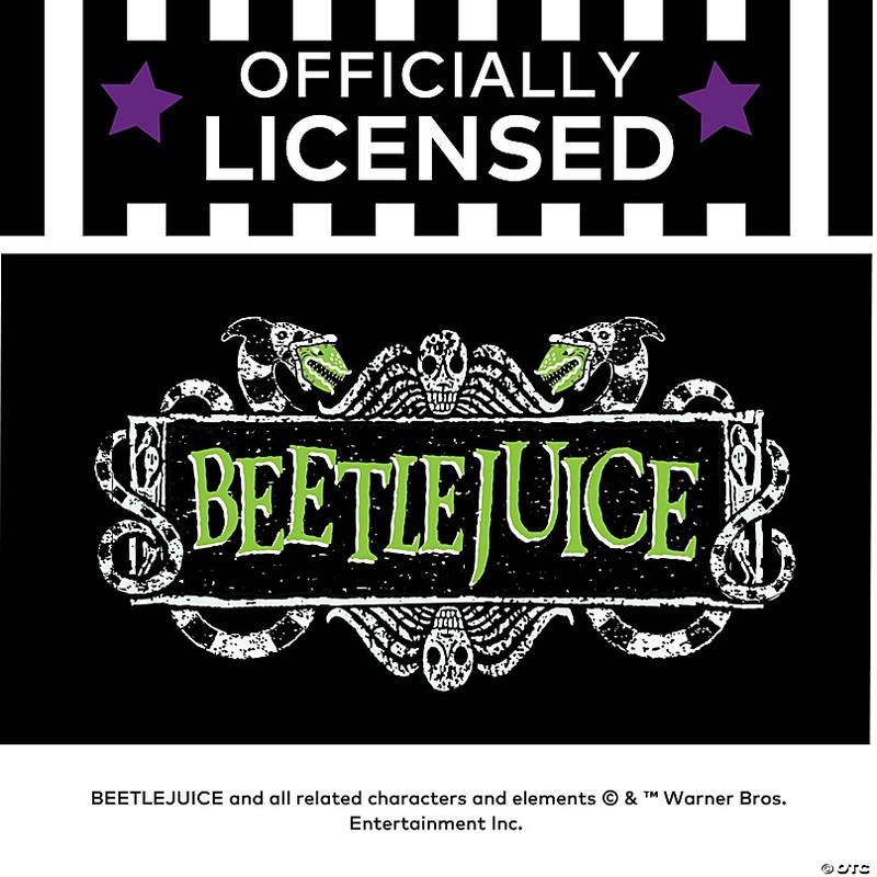 6 Ft. x 6 Ft. Beetlejuice Black & Green Polyester Backdrop Banner