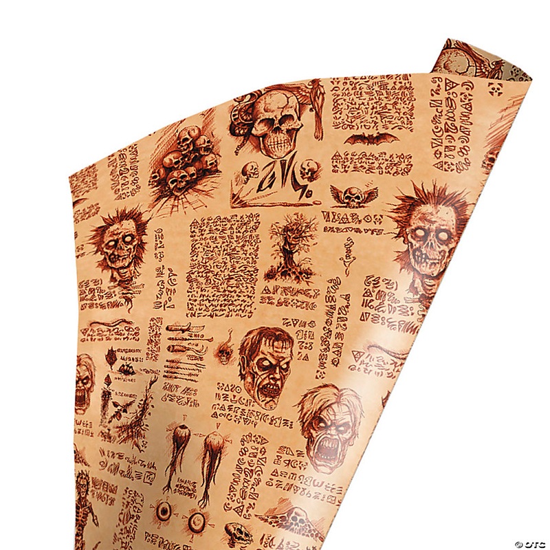 96 x 30 Wrapped in Terror Evil Dead 2 Necronomicon Wrapping Paper